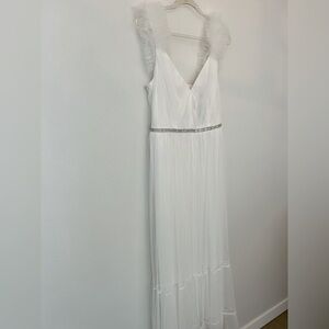 WHITE CHIFFON FORMAL DRESS